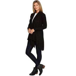 Kavu Cardi Long open shawl collar black cardigan Relaxed one size